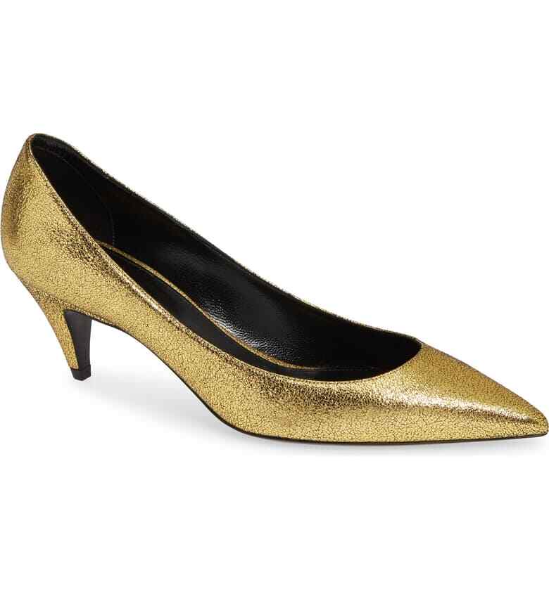 ysl glitter heels